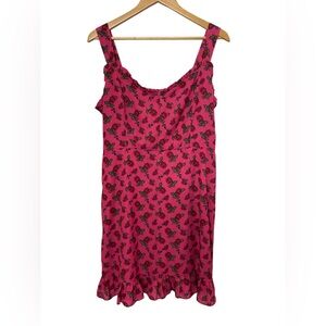 Women’s Betsey Johnson Thorns and Roses Ruffle Neck Mini Dress